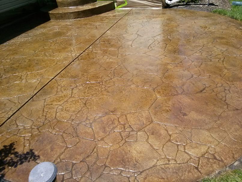 this image shows concrete patio in Rialto, California