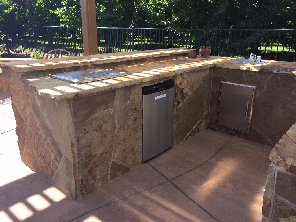 this image shows concrete countertops in Rialto, California