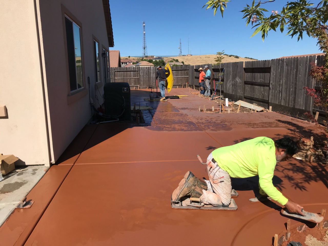 this is a picture of colored concrete in Rialto, CA
